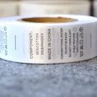 Custom 100 polyester care label washing instructions care label
