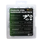 T.K.Excellent Hex Bolt and Hex Nut 304 Stainless Steel 1/4&5/16 Cap Screw Size Assortment Kit,60 Pcs