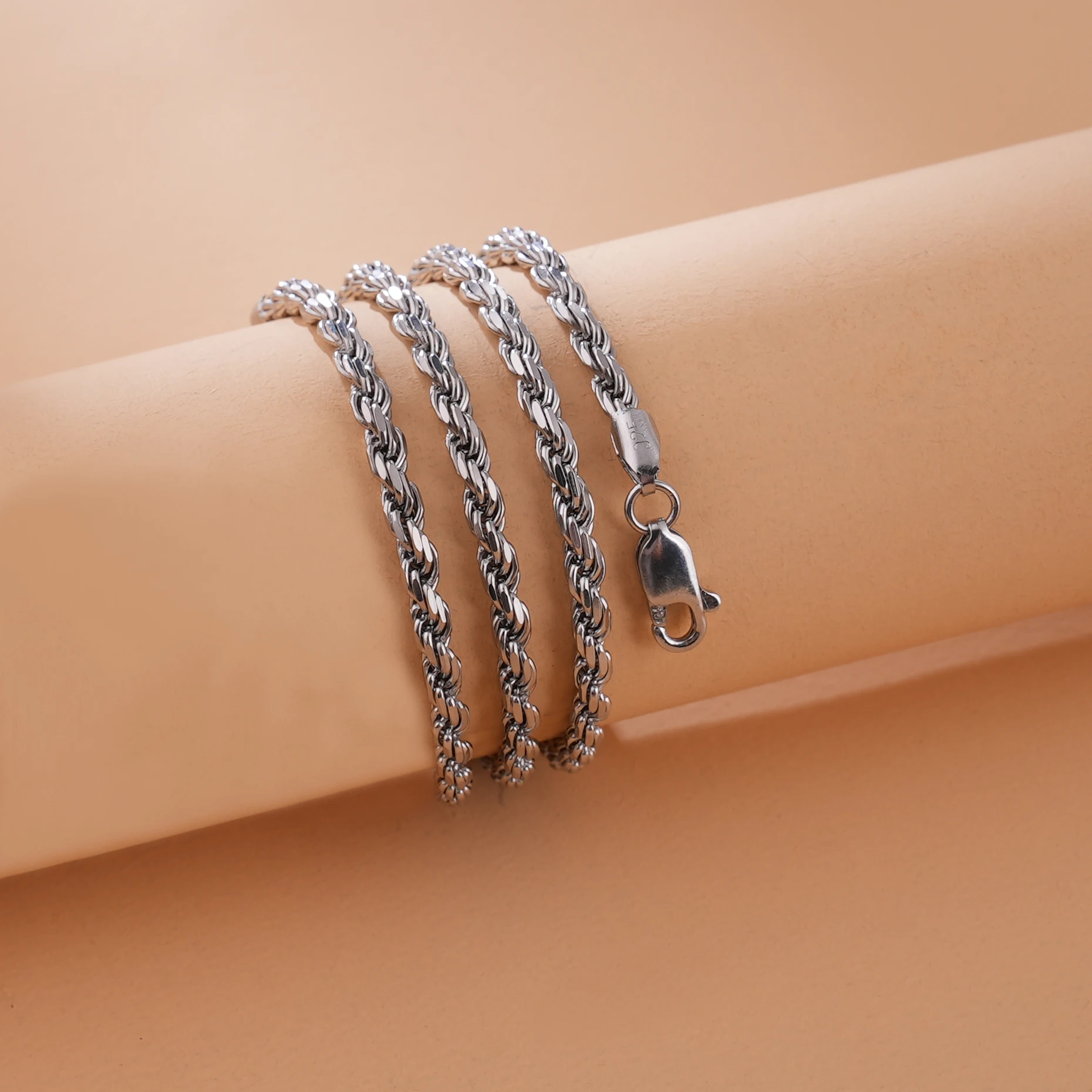 Punk Vintage Luxury Jewelry Trendy 925 Sterling Silver Rope Chain Necklace for Women
Punk Vintage Luxury Jewelry Trendy 925 Sterling Silver Rope Chain Necklace for Women