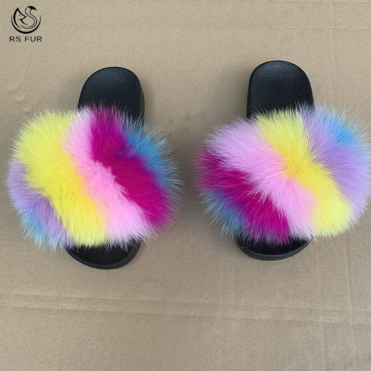 pink fur slippers