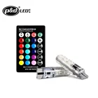 2PCS RGB T10 W5W Led 194 168 W5W 5050 SMD Car Dome Reading Light With Remote Controller