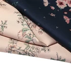 100%polyester silk printed cheap satin crepe bubble flower pattern chiffon fabric used for dress wedding scarf