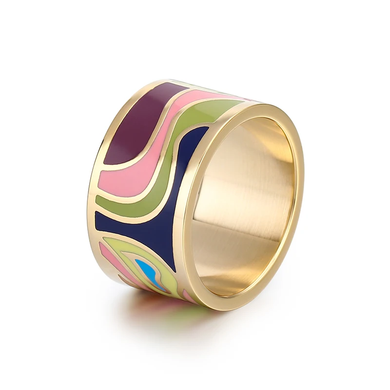 High Quality Fashion Enameled 18 k gold plated Silk Scarf Buckle Ring custom Stainless Steel metal rings
High Quality Fashion Enameled 18 k gold plated Silk Scarf Buckle Ring custom Stainless Steel metal rings