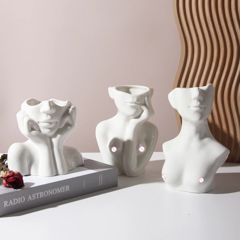 Nordic Style Home Decoration girl Vase Decoration Cute Human Head Decoration Resin Craft Human Head Tabletop Flower Vase, As picture
Nordic Style Home Decoration girl Vase Decoration Cute Human Head Decoration Resin Craft Human Head Tabletop Flower Vase, As picture