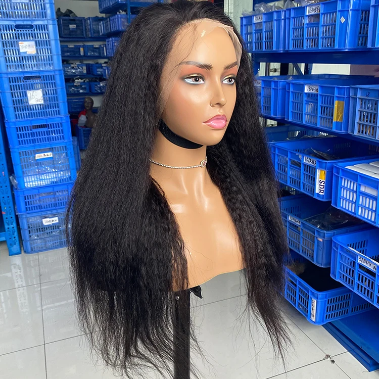 HUIXIN Human hair kinky straight lace frontal 360 human hair wigs for women, Natural colors
HUIXIN Human hair kinky straight lace frontal 360 human hair wigs for women, Natural colors