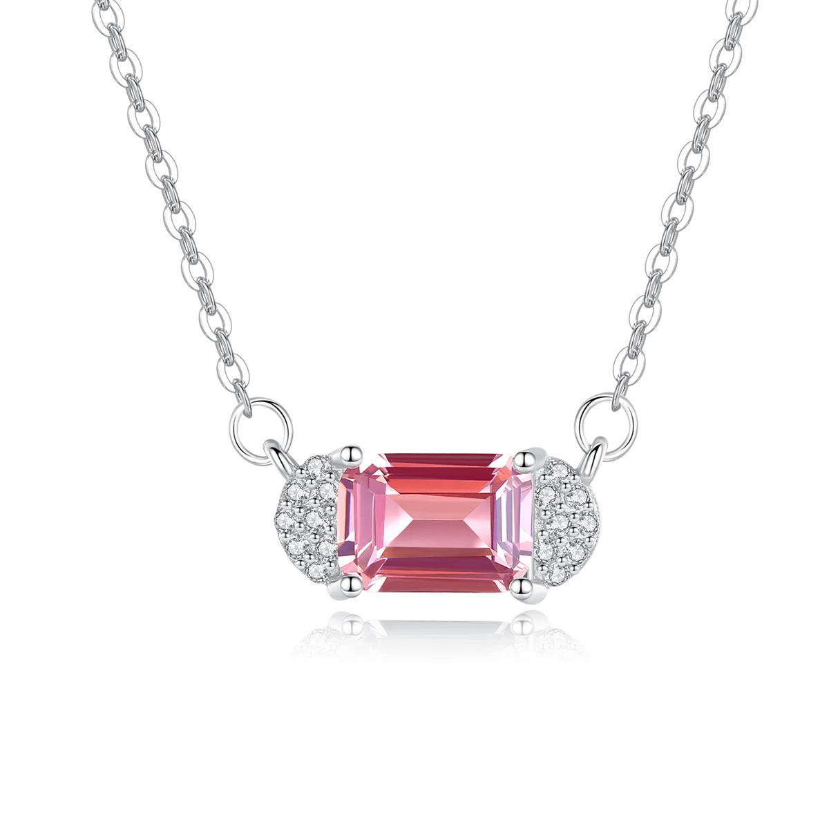 100% Silver Women Necklace Emurald Cut Pink Man Made Gemstone Pendant Necklace S925 Sterling Fine Jewelry Factory Wholesale
100% Silver Women Necklace Emurald Cut Pink Man Made Gemstone Pendant Necklace S925 Sterling Fine Jewelry Factory Wholesale