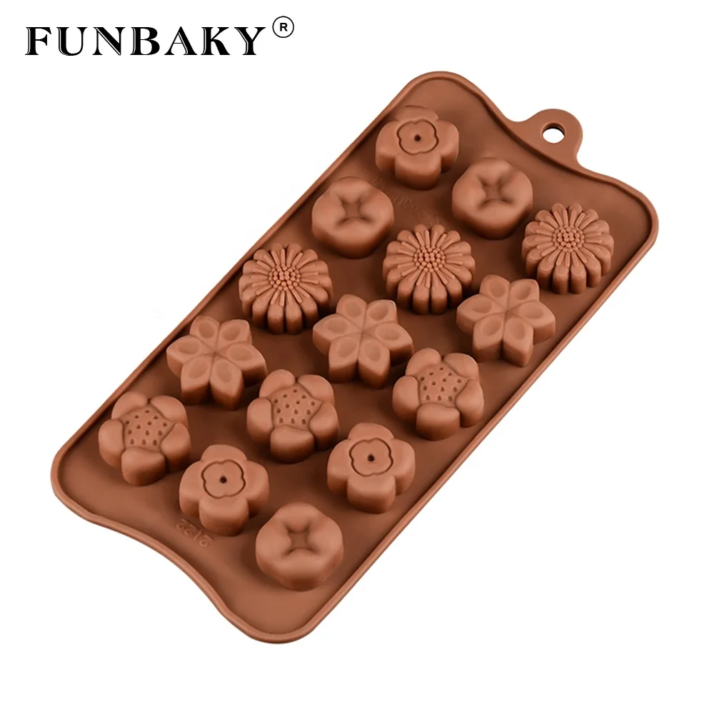 FUNBAKY Nonstick hard candy silicone mold different flowers round shape chocolate mold silicone soft sweet gummy making mold, Customized color
FUNBAKY Nonstick hard candy silicone mold different flowers round shape chocolate mold silicone soft sweet gummy making mold, Customized color
