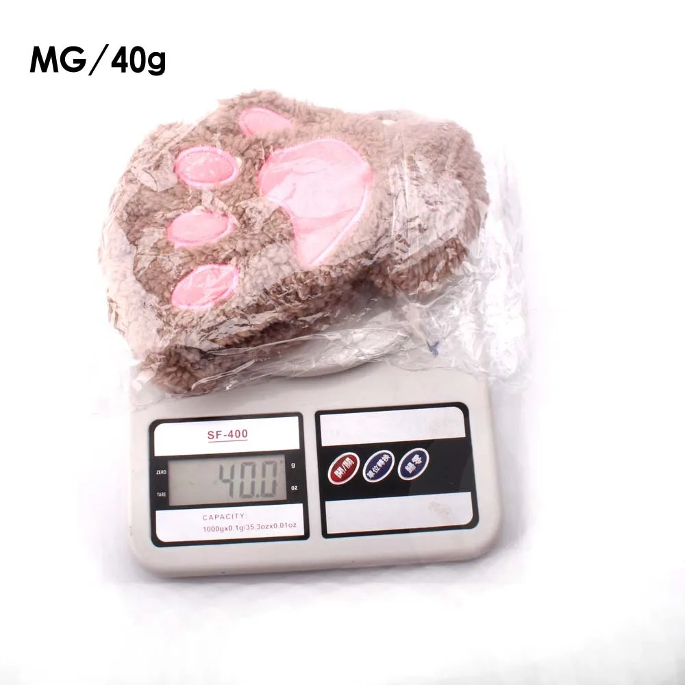 Baby Winter Thick Warm Gloves Outdoor Half Finger Gloves Cute Cartoon Cat Claw Gloves
