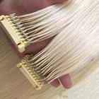 CE Certificated High quality double drawn cuticle aligned remy hair brown color 6D hair extensions