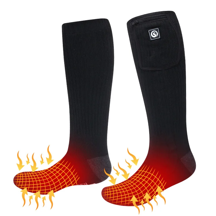 80% Cotton 12% Polyester 8% Coolmax Winter Soft Breathable Battery Powered Electric Heated Socks with Controller
80% Cotton 12% Polyester 8% Coolmax Winter Soft Breathable Battery Powered Electric Heated Socks with Controller
