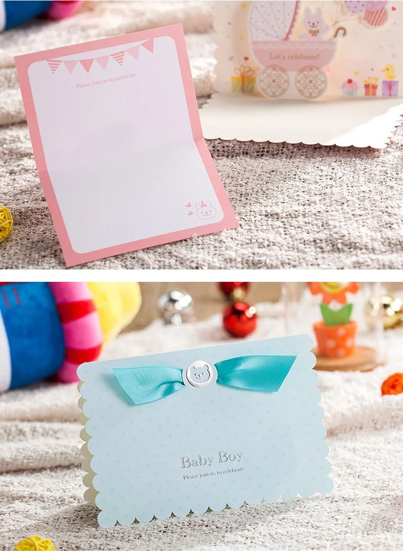 baby shower invitation card kids birthday party greeting cards