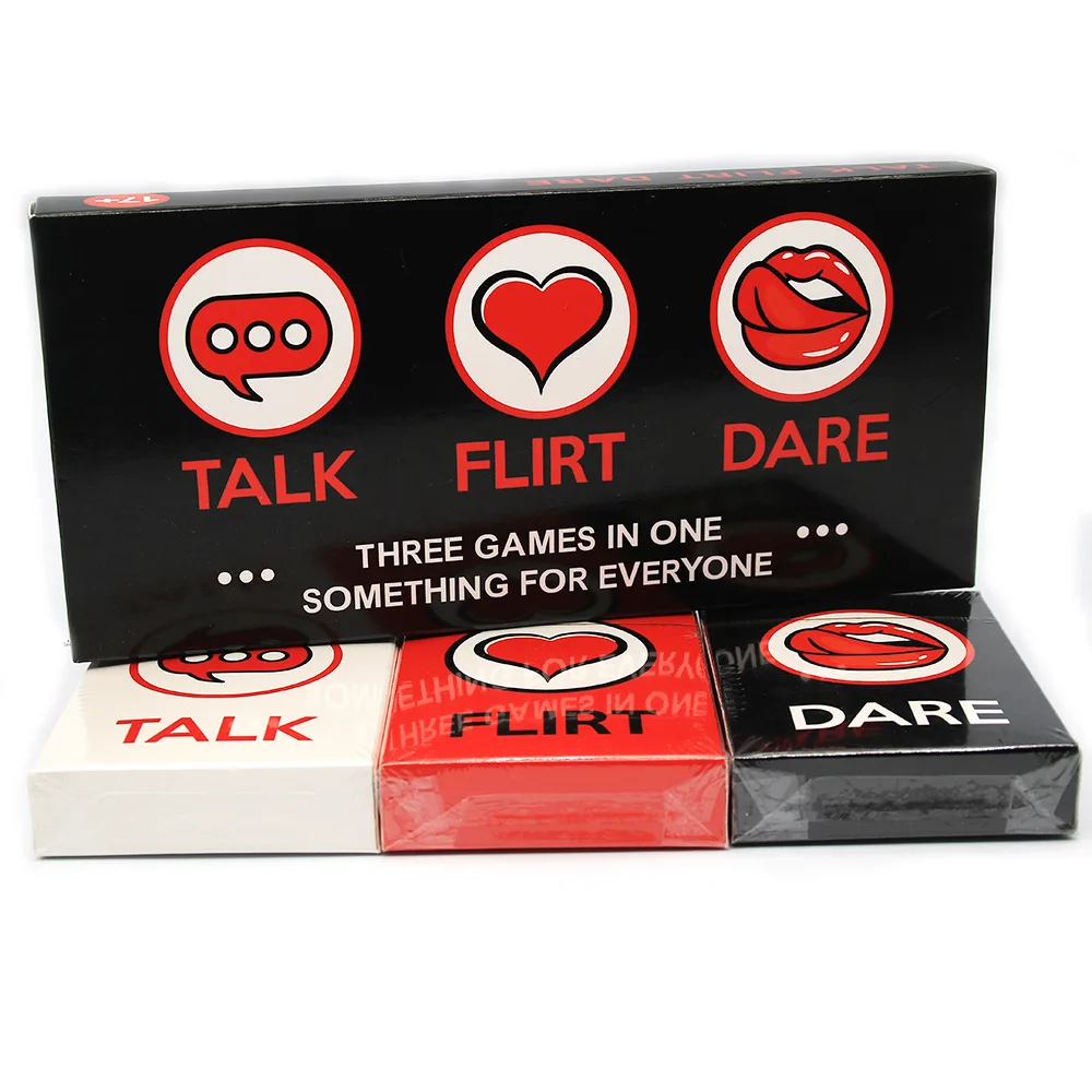 Talk, Flirt, Dare! Fun and Romantic Game for Couples Conversation Starters and Dares game Card Game for couples, As your sample or as pantone color
Talk, Flirt, Dare! Fun and Romantic Game for Couples Conversation Starters and Dares game Card Game for couples, As your sample or as pantone color