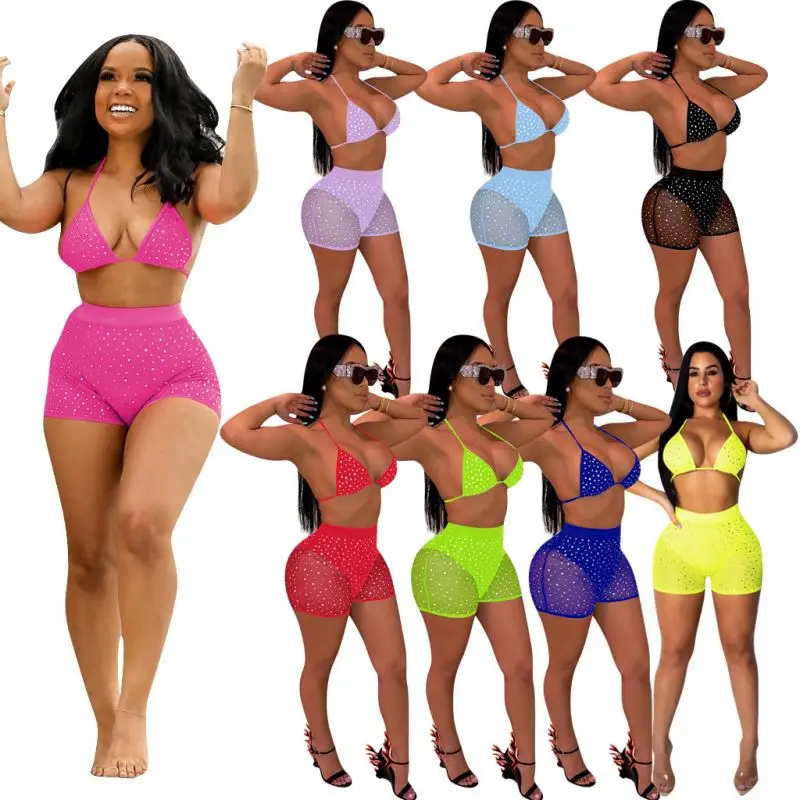 New arrival Beach Shorts Sexy Two Piece Short Set Women Clothing Sequin Bra Tops 2 Piece Shorts Set Women Summer Sexy Outfits
New arrival Beach Shorts Sexy Two Piece Short Set Women Clothing Sequin Bra Tops 2 Piece Shorts Set Women Summer Sexy Outfits