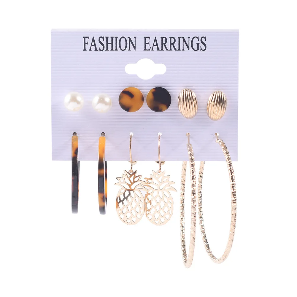 Mgirlshe Fashion Simple Acrylic Gold Pinapple Earrings Sets for Women and Gilrs Geometric Round Gold Circle Metal Hoop Earrings
Mgirlshe Fashion Simple Acrylic Gold Pinapple Earrings Sets for Women and Gilrs Geometric Round Gold Circle Metal Hoop Earrings