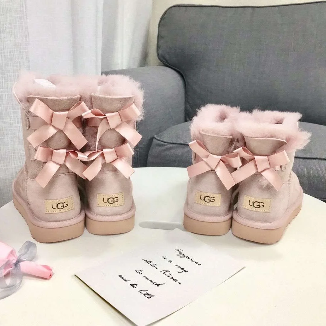 New women's winter fashion warm single or double of bow soft snow uggly boots, Brown/pink/grey/black/silvery grey
New women's winter fashion warm single or double of bow soft snow uggly boots, Brown/pink/grey/black/silvery grey