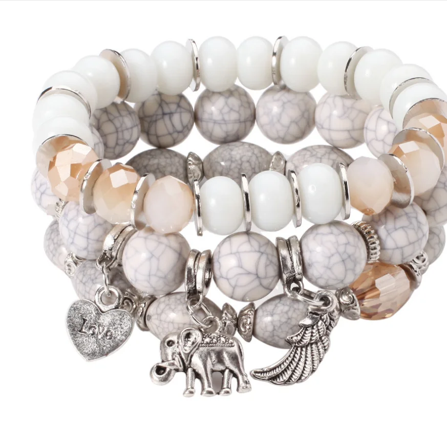 3 Sets Bohemian Beaded Bracelets for Women Girls Multilayer Stretch Stackable Elephant Wing Marble Bracelet Multicolor Jewelry
3 Sets Bohemian Beaded Bracelets for Women Girls Multilayer Stretch Stackable Elephant Wing Marble Bracelet Multicolor Jewelry