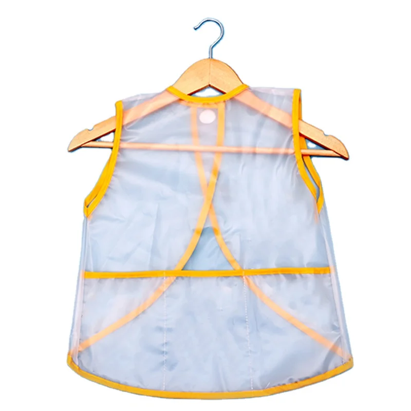 New transparent children's waterproof smock white children's raincoat painting clothes anti pollution Bib smock wholesale custom
New transparent children's waterproof smock white children's raincoat painting clothes anti pollution Bib smock wholesale custom