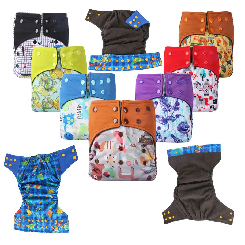 

Customized Reusable Washable AI2 baby diapers Hemp organic bamboo nappy baby cloth diaper Cloth Nappies Diapers, Printed