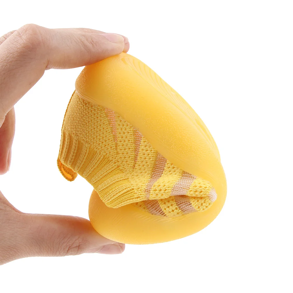 High Quality Baby Shoes Sole Newborn Shoes Design Rubber in Summer Knitting Boy Girl Kids Children EVA Sock OEM Solid Mesh D2448 factory