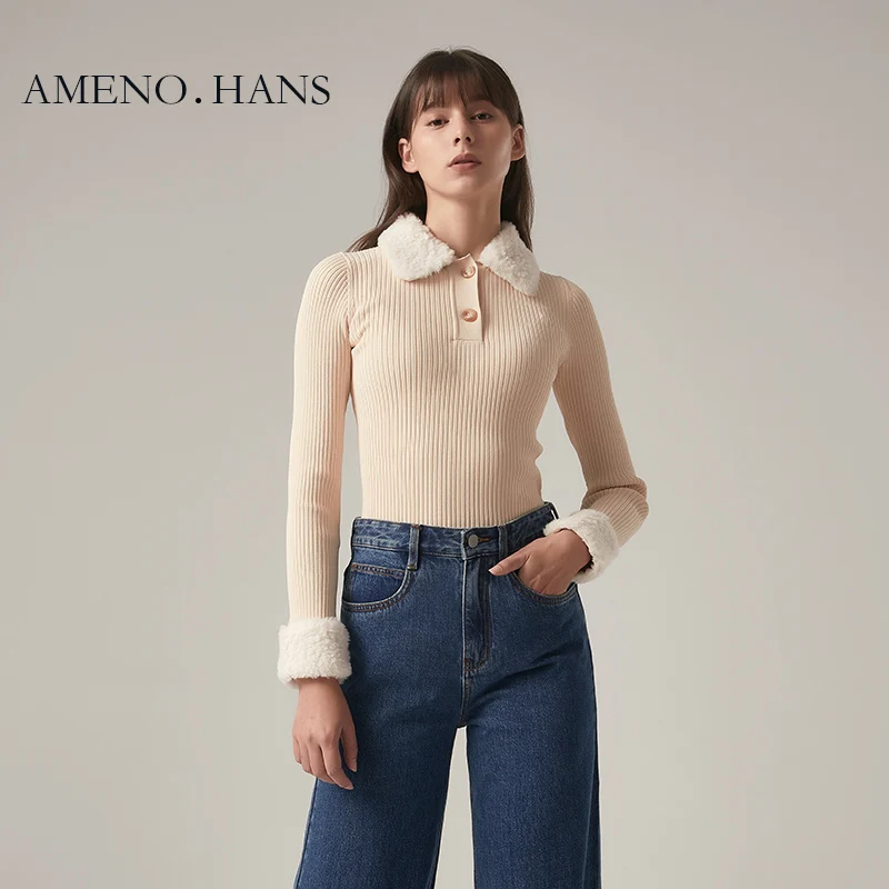 women knit tops high quality pullover knitted wool slim sweaters women, Cream-coloured
women knit tops high quality pullover knitted wool slim sweaters women, Cream-coloured