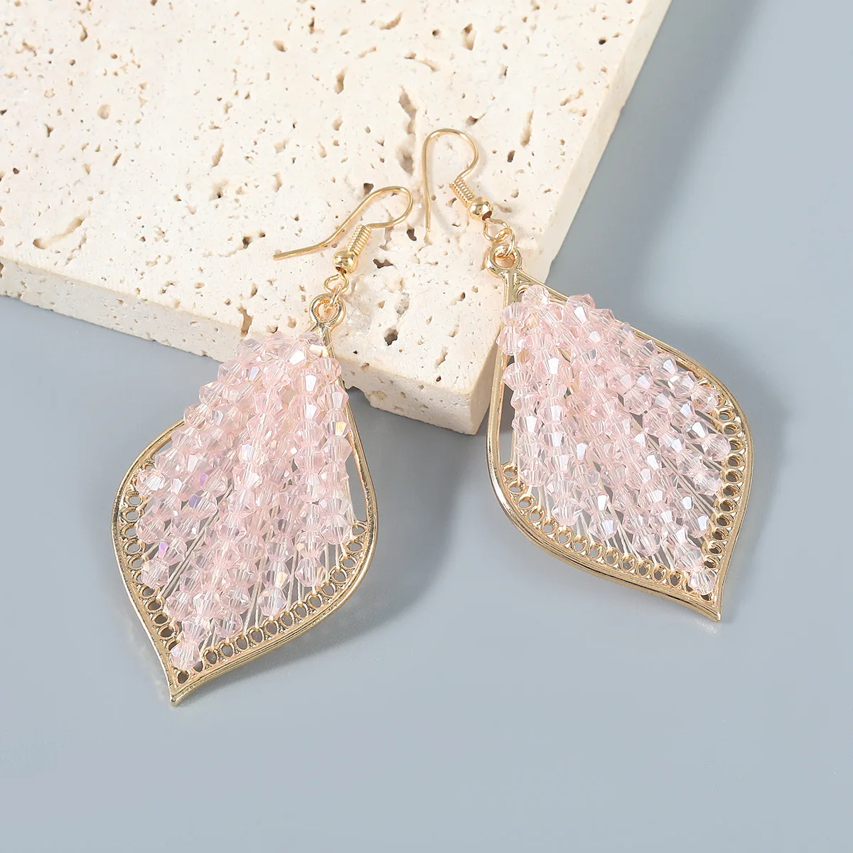 HOVANCI crochet earrings handmade jewelry 9 acrylic chains pink holiday bridal bead earrings
HOVANCI crochet earrings handmade jewelry 9 acrylic chains pink holiday bridal bead earrings
