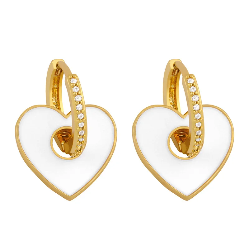 Christmas Gift Gold Plated 3D Cubic Zirconia Heart Earrings Colorful Crystal Enamel Heart Drop Earrings
Christmas Gift Gold Plated 3D Cubic Zirconia Heart Earrings Colorful Crystal Enamel Heart Drop Earrings