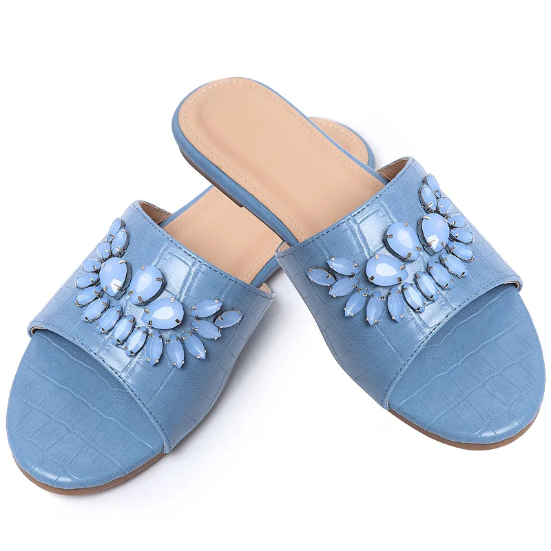 2020 Elegant Diamond Decoration Hotel Flat Lady Slippers 36-42 Size Summer Crocodile PU Flip Flops Non-slip Women Slippers, Blue,yellow,white,pink,green,black
2020 Elegant Diamond Decoration Hotel Flat Lady Slippers 36-42 Size Summer Crocodile PU Flip Flops Non-slip Women Slippers, Blue,yellow,white,pink,green,black