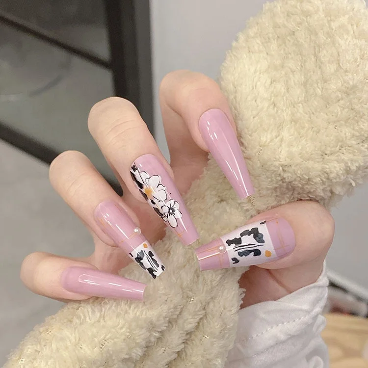 24Pcs Wearing Daisy False Nails Sticker Pink Rhinestone Press On Nails Art Waterproof Nail Glue Artificial Fingernails 
24Pcs Wearing Daisy False Nails Sticker Pink Rhinestone Press On Nails Art Waterproof Nail Glue Artificial Fingernails