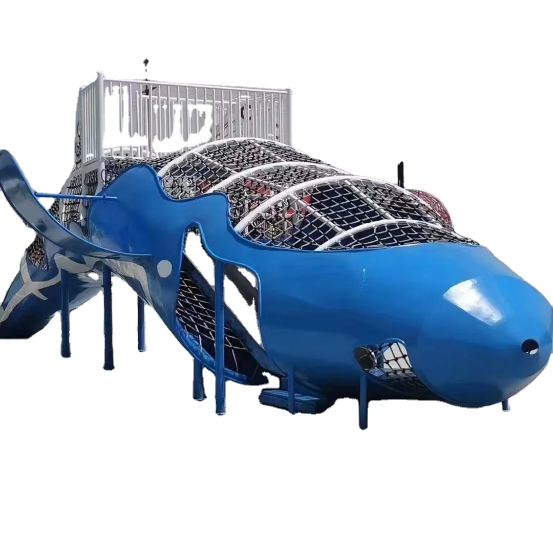 outdoor play ground children playground amusement park ride plastic 53 Heavy toy airplane slide