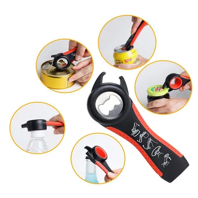 5 in 1 Multi-function Bottle Opener Stainless Steel Plastic Can Jar Bottle Open Can Opener Beer Good Kitchen Tools for Bartender, Picture
5 in 1 Multi-function Bottle Opener Stainless Steel Plastic Can Jar Bottle Open Can Opener Beer Good Kitchen Tools for Bartender, Picture