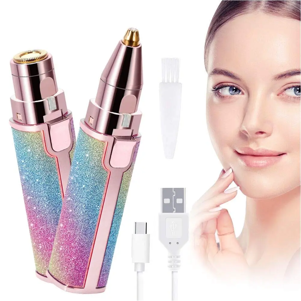 Rechargeable 2 in 1 Eyebrow Hair Remover Painless Eyebrow Trimmer Eyebrow Razor Tool For Face Lips Nose Facial Hair Removal
Rechargeable 2 in 1 Eyebrow Hair Remover Painless Eyebrow Trimmer Eyebrow Razor Tool For Face Lips Nose Facial Hair Removal