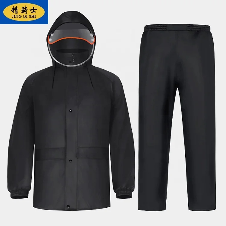 Waterproof jacket adult hiking outdoor fashion reusable PVC coating custom raincoat rain pants set, Black / wine red
Waterproof jacket adult hiking outdoor fashion reusable PVC coating custom raincoat rain pants set, Black / wine red