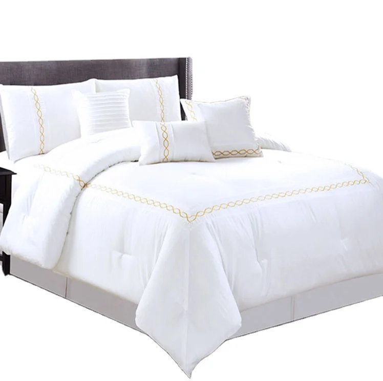 luxury 250 thread count queen bed 100% cotton plain white hotel bed sheet