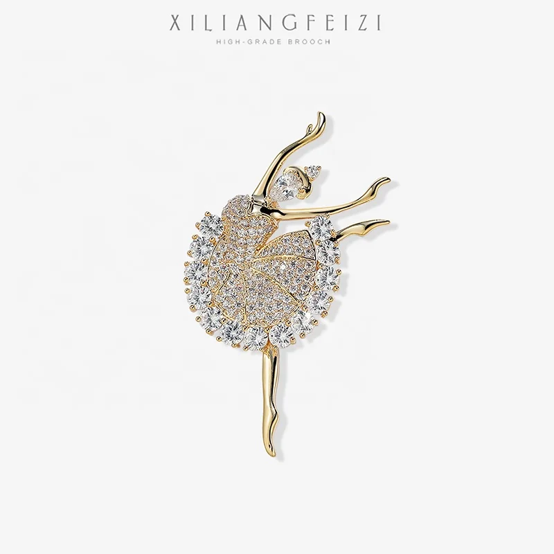 QIANZUYIN Luxury Ballet Korean Brooches Angel Jewelry Pin High Quality Clothing Accessories Brooches Women, Gold, silver
QIANZUYIN Luxury Ballet Korean Brooches Angel Jewelry Pin High Quality Clothing Accessories Brooches Women, Gold, silver