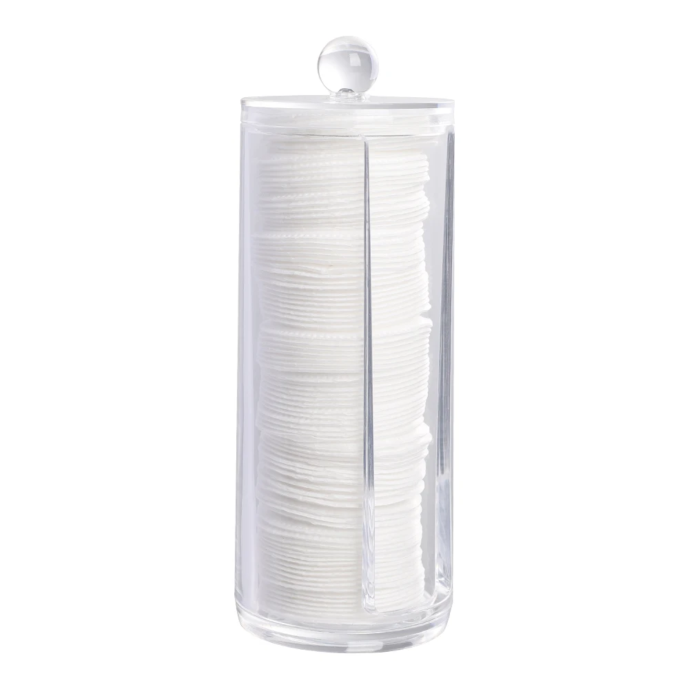 Hot sales Acrylic Makeup Organizer Round Cosmetic Storage Cotton Pad Dispenser Container Holder with lid
Hot sales Acrylic Makeup Organizer Round Cosmetic Storage Cotton Pad Dispenser Container Holder with lid