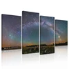Starry Night of Plain Canvas Wall Art for Boys Bedroom Wall Decoration Galaxy Framed Oil Painting