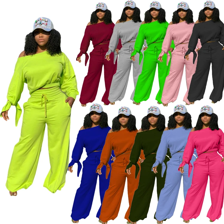 Multicolor Fall New Design Outfit Longsleeve Off Shoulder Solid Plush Loose Jogger Set Woman Two Piece Casual Set Clothing
Multicolor Fall New Design Outfit Longsleeve Off Shoulder Solid Plush Loose Jogger Set Woman Two Piece Casual Set Clothing