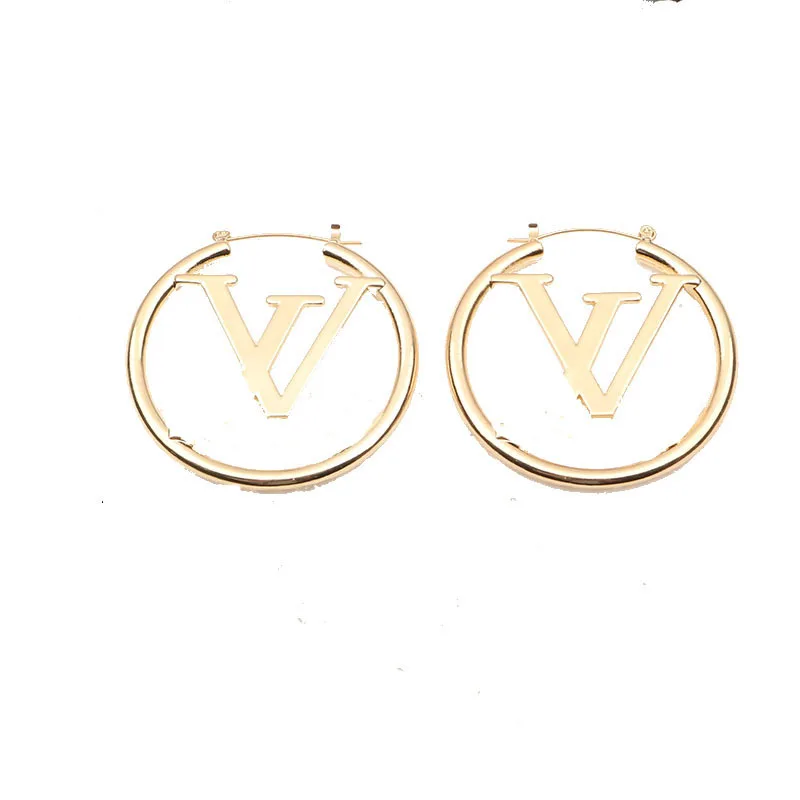 Designer Stainless Steel Brand Letter Hoop Earrings Women High Quality Jewelry Shape Big channel Earrings for Parties
Designer Stainless Steel Brand Letter Hoop Earrings Women High Quality Jewelry Shape Big channel Earrings for Parties