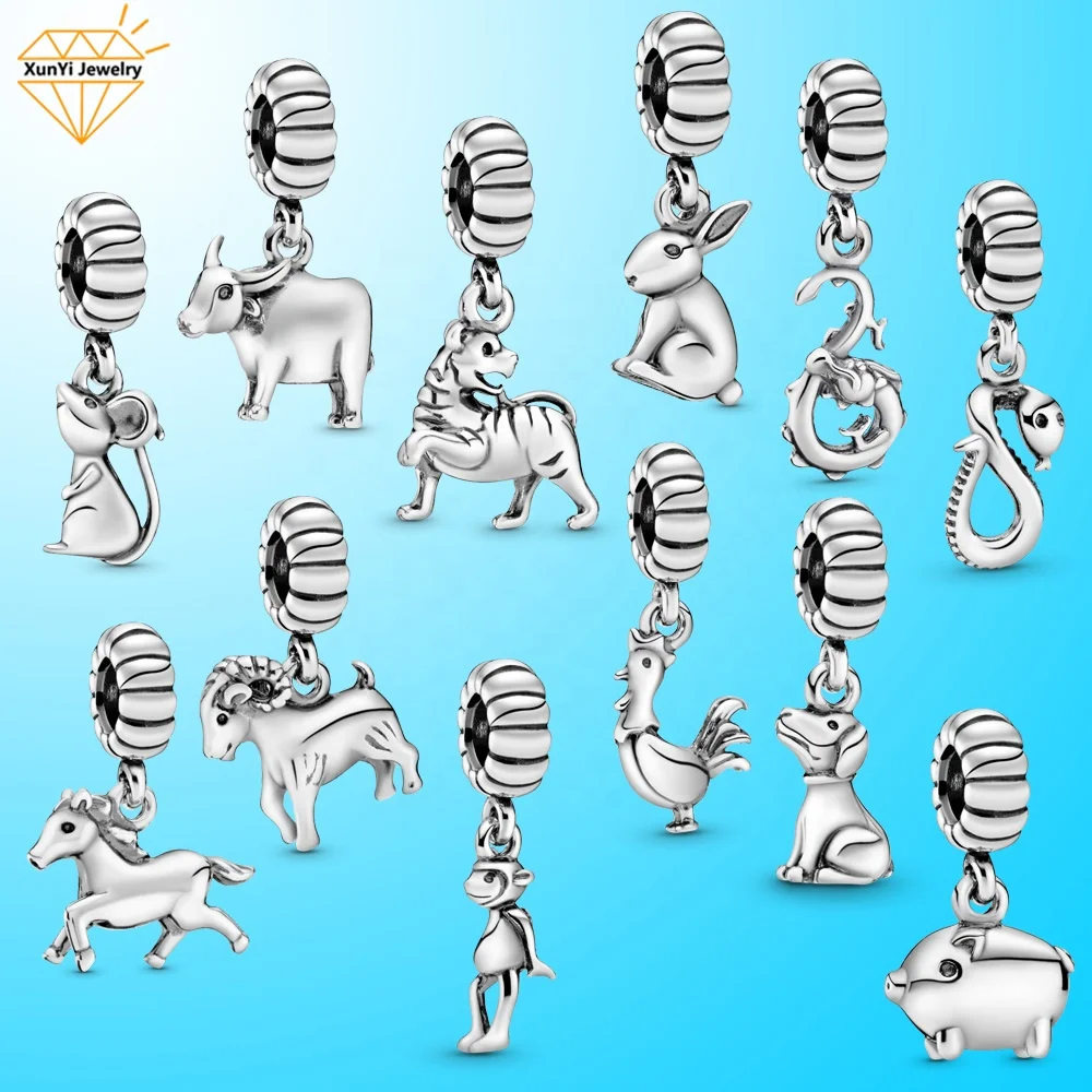 Wholesales High quatily 12 chinese zodiac pandents for bracelet 925 sterling silver, Silver color
Wholesales High quatily 12 chinese zodiac pandents for bracelet 925 sterling silver, Silver color