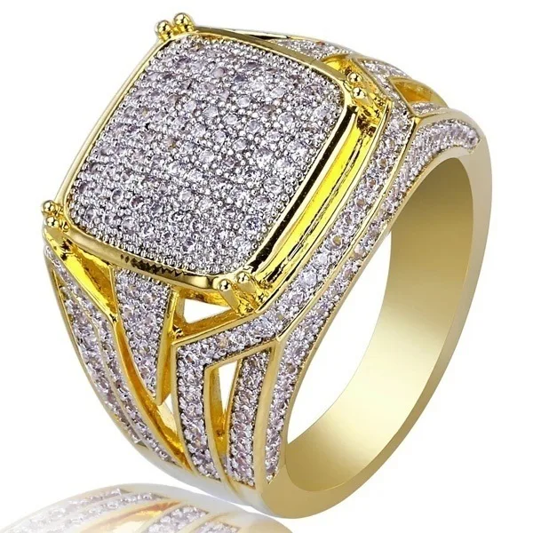 2021 Hot Sale New 18k Yellow Gold Plated Square Men's Full Ring Two-tone Engagement Ring, Customized avaliable
2021 Hot Sale New 18k Yellow Gold Plated Square Men's Full Ring Two-tone Engagement Ring, Customized avaliable