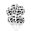 Hot Sale High Quality 12 Inch Black White Cow Spotted Printed Farm Animal Latex Balloon For Party Decoration