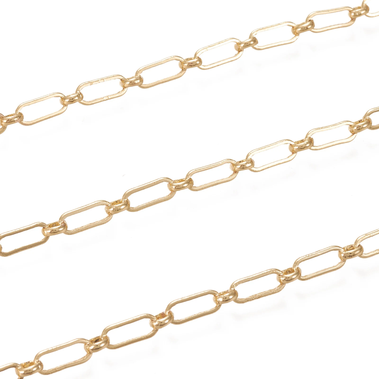 PandaHall Real 18K Gold Plated Soldered Brass Paperclip Chain 
PandaHall Real 18K Gold Plated Soldered Brass Paperclip Chain