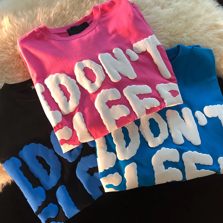 Summer Fashion 3D Puff Print Couples Oversized Cotton T-Shirts American Unisex Short Sleeve Custom Printing T Shirt Women Casual
Summer Fashion 3D Puff Print Couples Oversized Cotton T-Shirts American Unisex Short Sleeve Custom Printing T Shirt Women Casual
