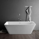 Aifol 2019 New Acrylic Indoor Bath Tub American Size Simple Square Bathtub with Apron and Skirt