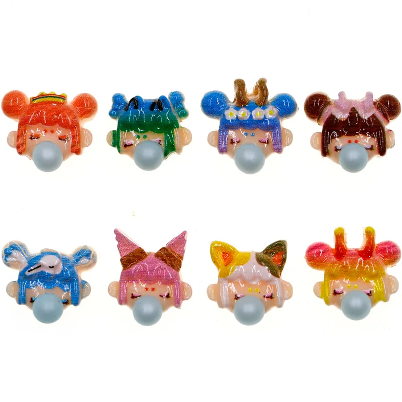 Hot selling Japanese style nail art DIY accessories acrylic 100pcs3D doll head nail resin little girl nail art accessories, 8 colors
Hot selling Japanese style nail art DIY accessories acrylic 100pcs3D doll head nail resin little girl nail art accessories, 8 colors
