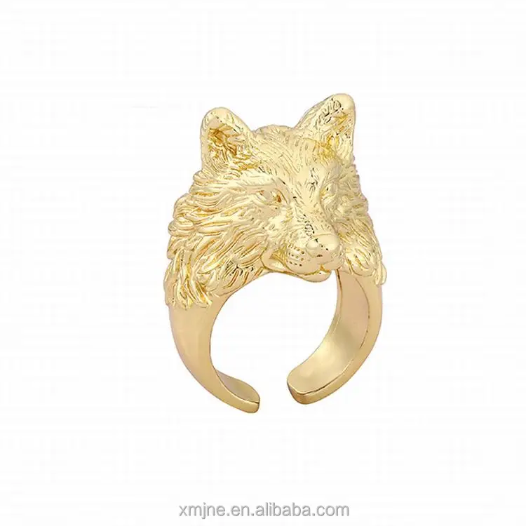 European And American Vintage Jewelry Animal Wolf Head Open Ring Copper Plated Real Gold Hip Hop Bracelet
European And American Vintage Jewelry Animal Wolf Head Open Ring Copper Plated Real Gold Hip Hop Bracelet
