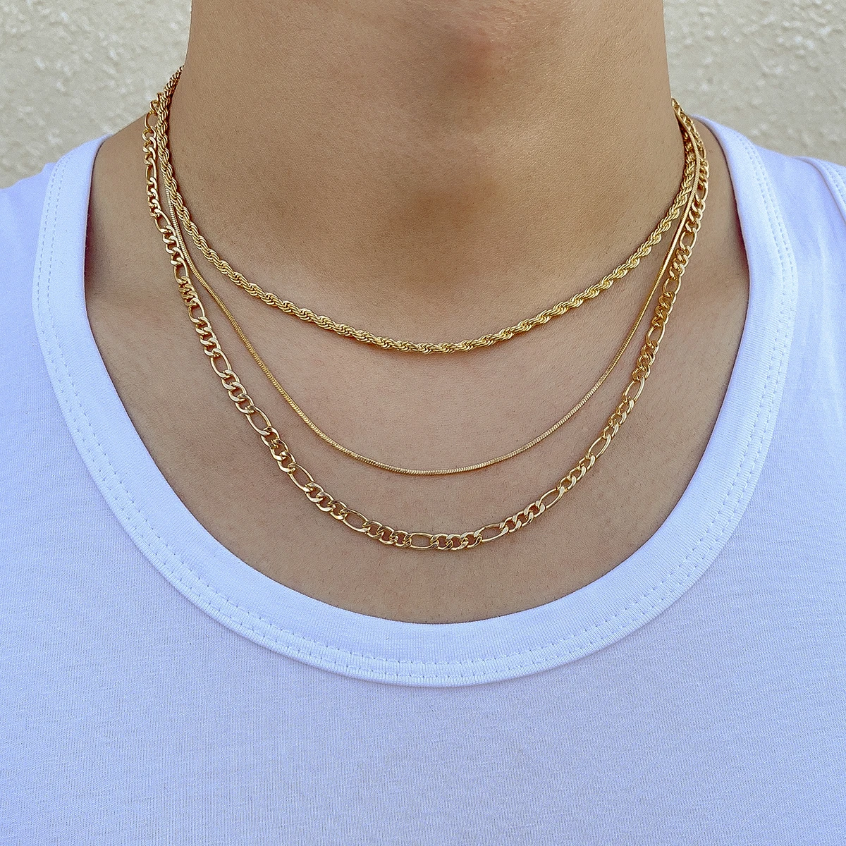 SHIXIN Hot Multi Layer Link Chain Necklace Hip Hop Gold Silver Twist Necklace Factory Wholesale Designer Necklaces for Men Women
SHIXIN Hot Multi Layer Link Chain Necklace Hip Hop Gold Silver Twist Necklace Factory Wholesale Designer Necklaces for Men Women