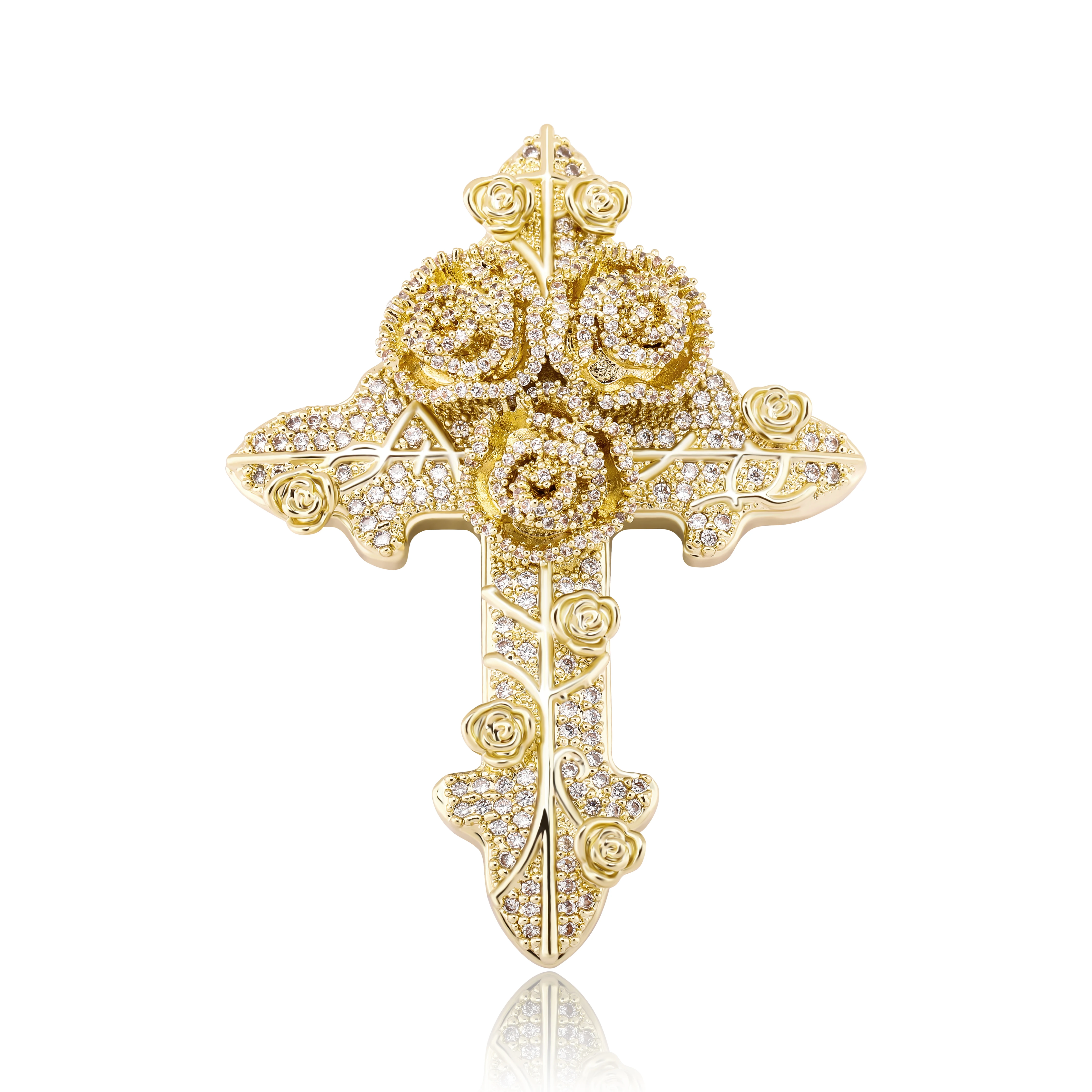 TOPGRILLZ New Rose Cross CZ Necklace High Quality Iced Out Bling Bling Pendant Hip Hop Rappers Jewelry For Gift Party
TOPGRILLZ New Rose Cross CZ Necklace High Quality Iced Out Bling Bling Pendant Hip Hop Rappers Jewelry For Gift Party