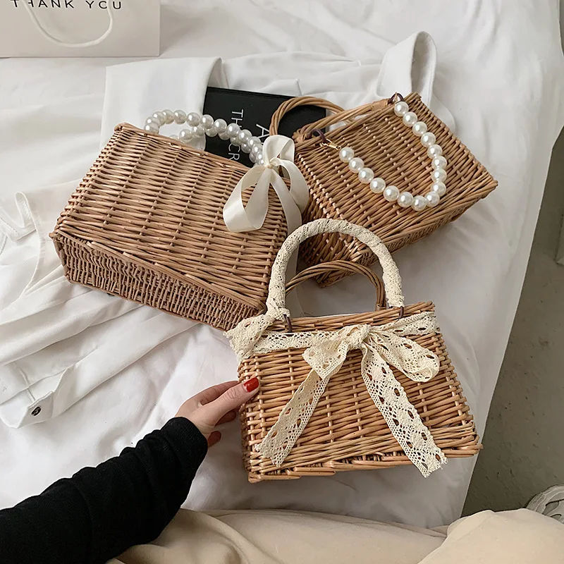 2021 summer fashion solid color ladies handbags pearl handle clutch straw beach bag women, 3colors
2021 summer fashion solid color ladies handbags pearl handle clutch straw beach bag women, 3colors