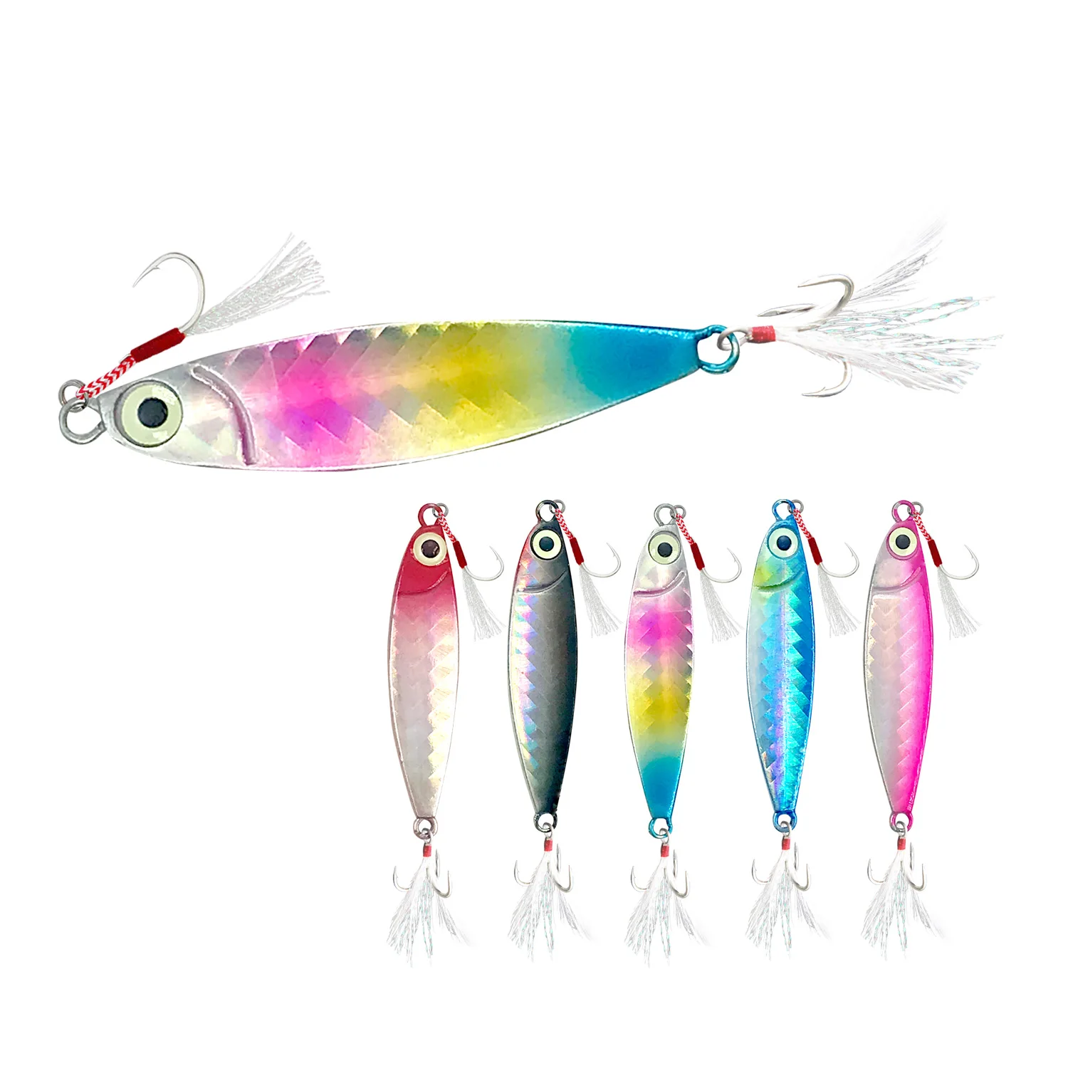 New Model 10g 15g 20g 25g Trout Bass Bait Long Casting Metal Artificial lead fish and slow pitch jigging lure, 5 colors
New Model 10g 15g 20g 25g Trout Bass Bait Long Casting Metal Artificial lead fish and slow pitch jigging lure, 5 colors